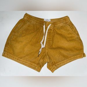 Urban Outfitters Mustard Yellow Corduroy Drawstring Shorts